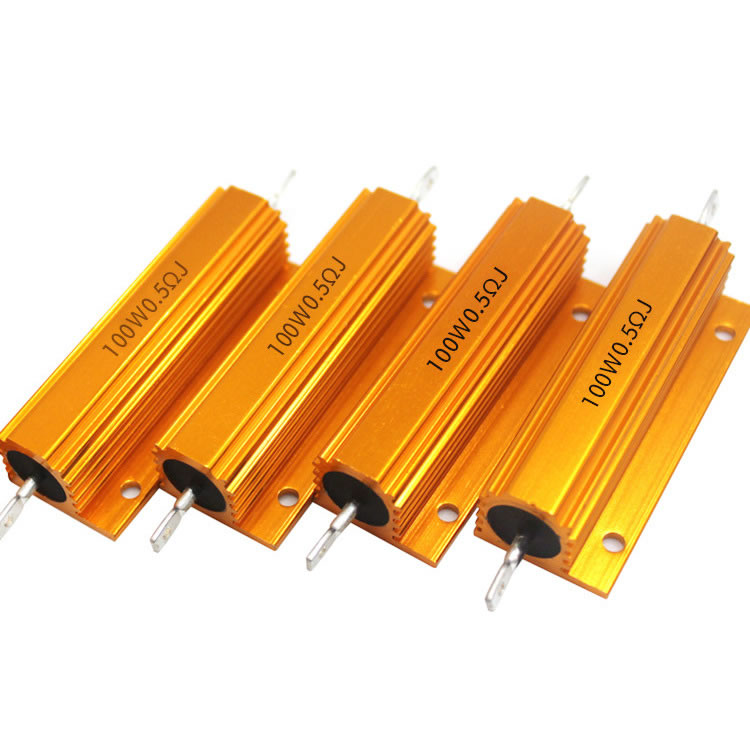 100W 黄金铝壳电阻 大功率电阻 音响LED金属汽车电阻